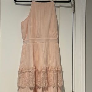 Blush ruffle tiered dress